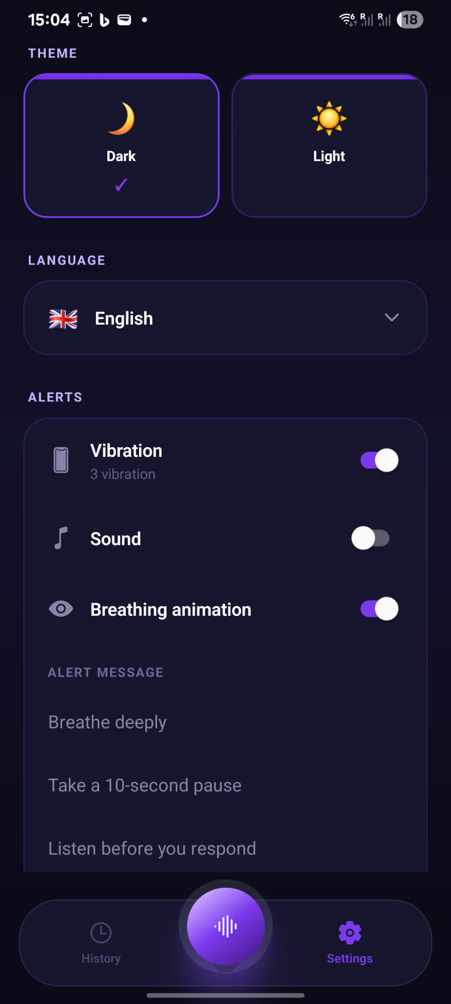 Settings